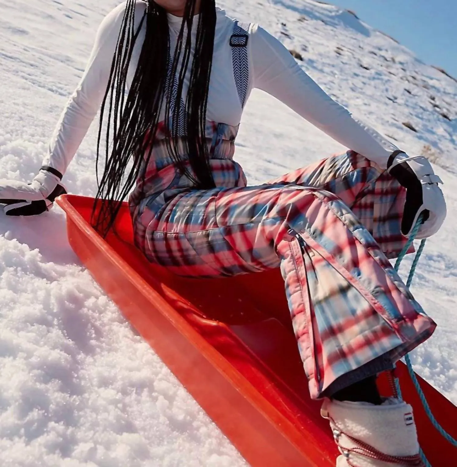 All Prepped Printed Bib Jumpsuit In Red Multi