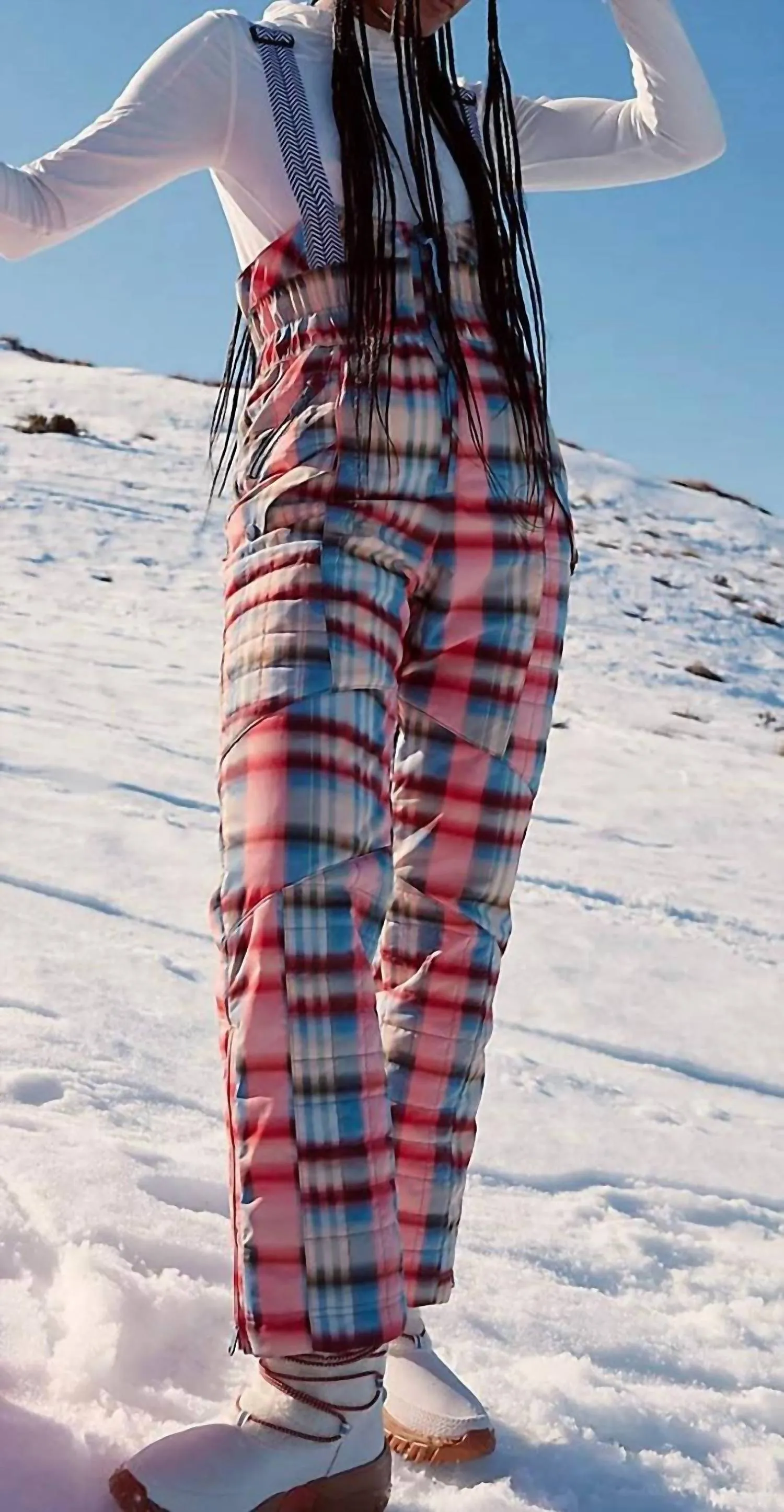 All Prepped Printed Bib Jumpsuit In Red Multi