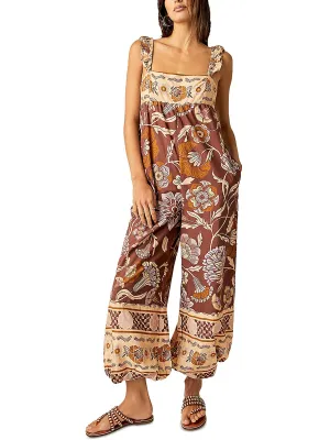 Bali Albright Womens Cotton Printed Jumpsuit