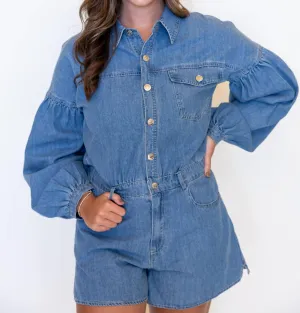 Betty Romper In Blue