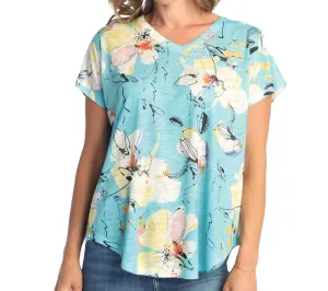 Bora Bora Cap Sleeve Top In Turquoise