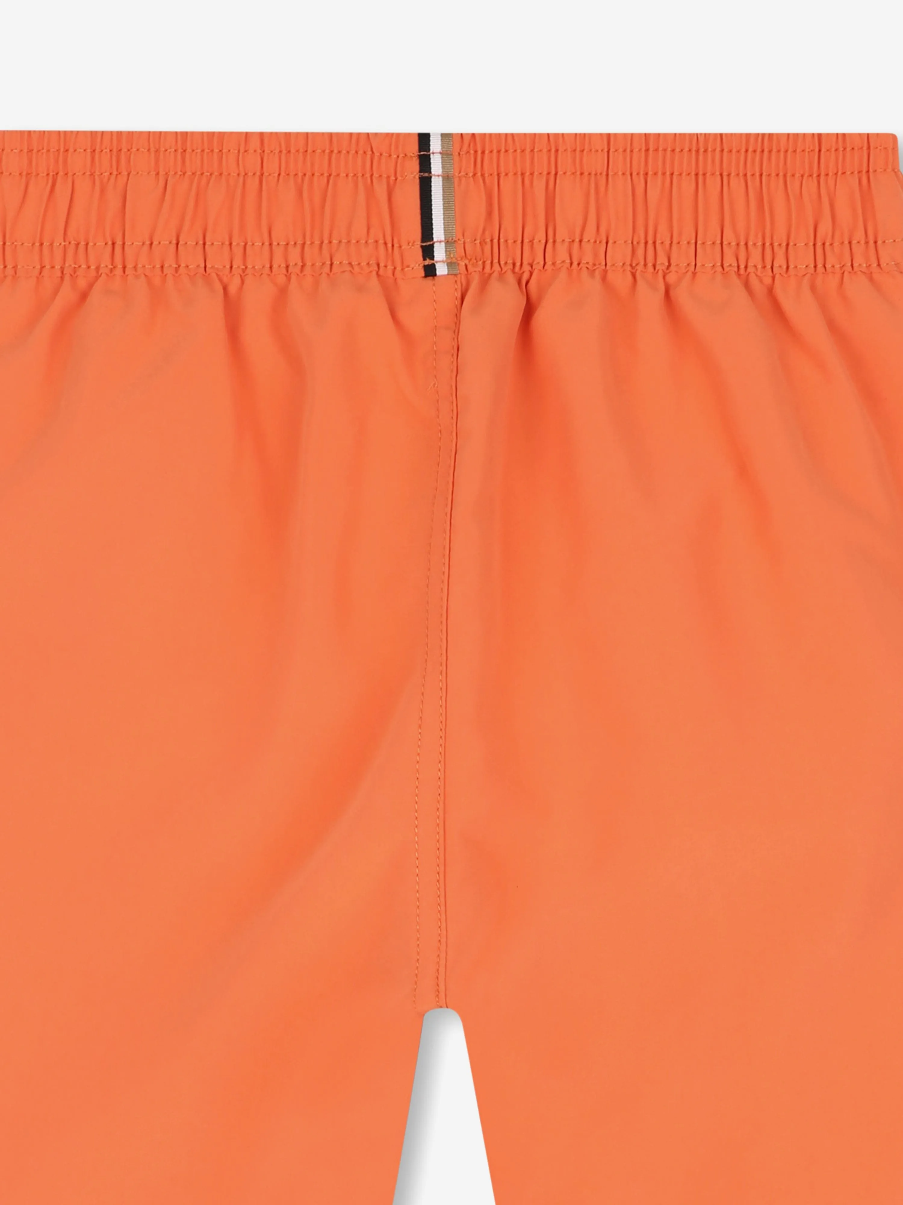 BOSS Boys Logo Print Swim Shorts in Orange