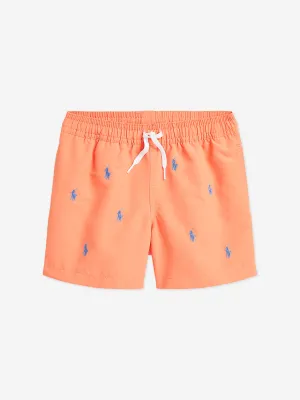 Boys Logo Swim Shorts in Orange