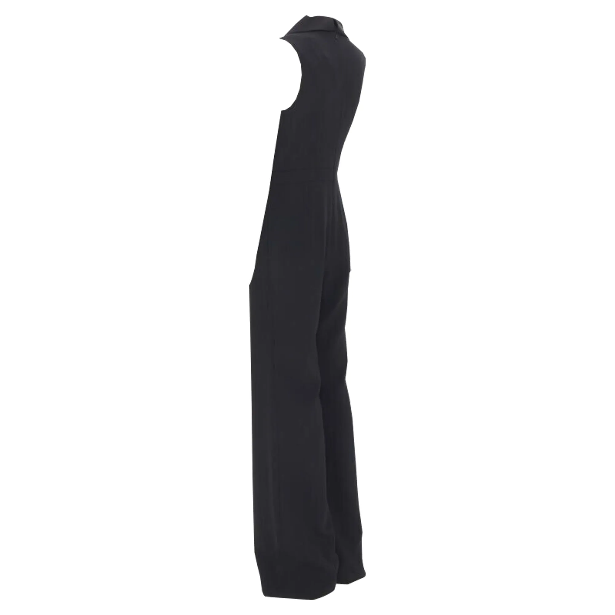 Brandon Maxwell shawl collage plunge wide leg evening jumpsuit