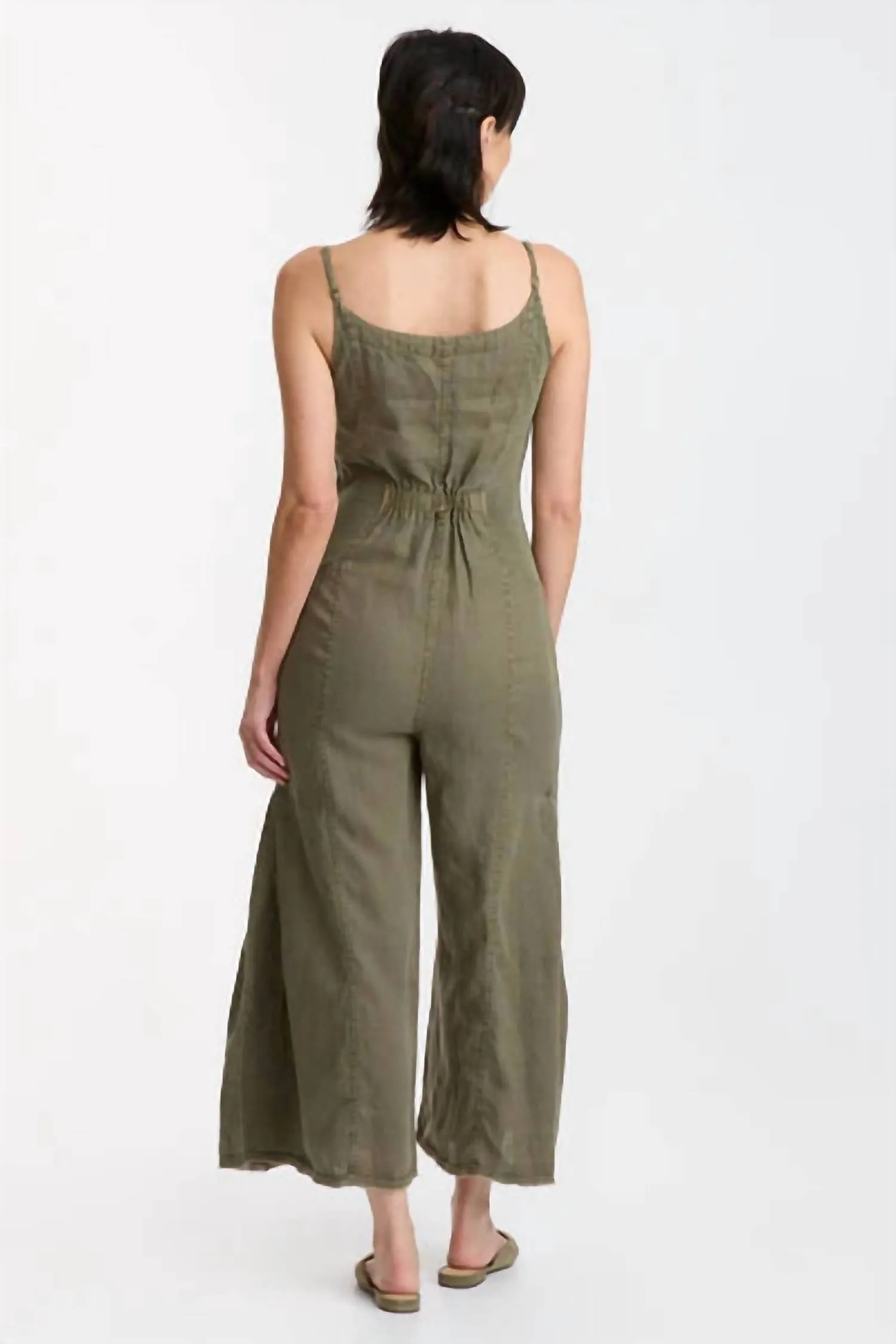 Calistina Jumpsuit In Kombu Pigment