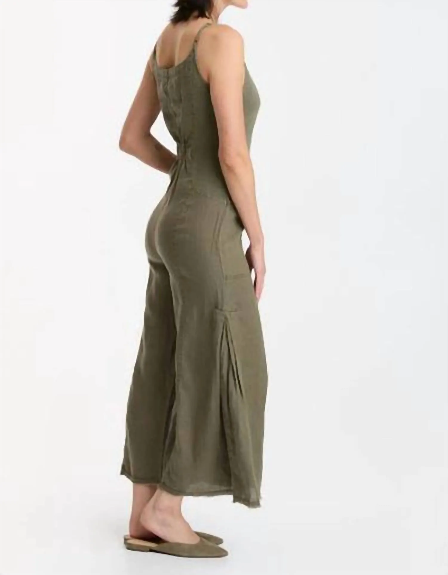 Calistina Jumpsuit In Kombu Pigment
