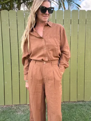 CARVE DESIGNS Taylor Linen Tunic - Rum Chambray