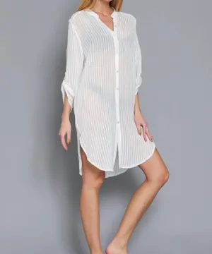 Cover Up Dress In White