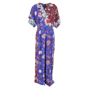 Diane Von Furstenberg Printed Jumpsuit in Multicolor Silk