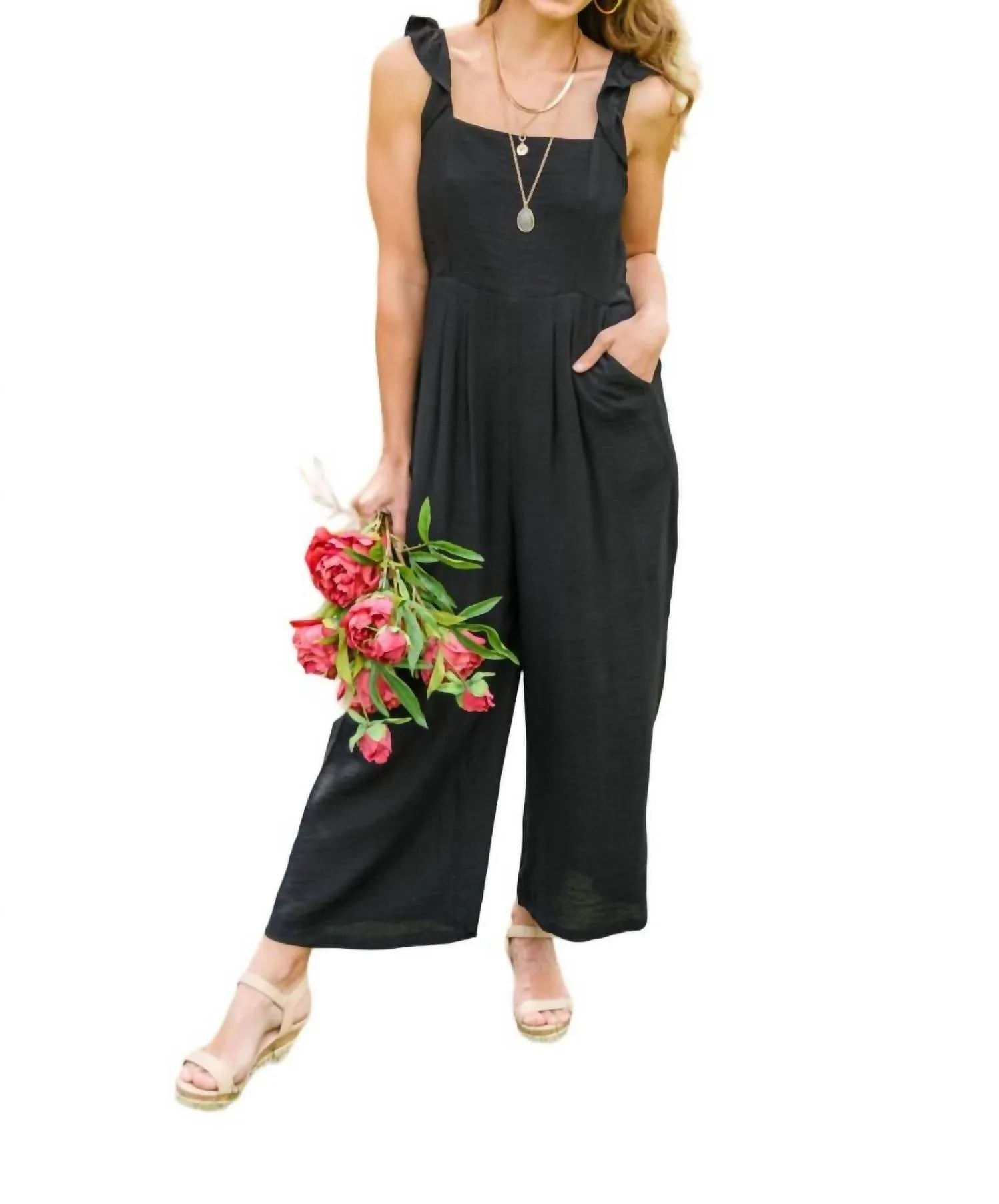 Dropping In Jumpsuit In Black