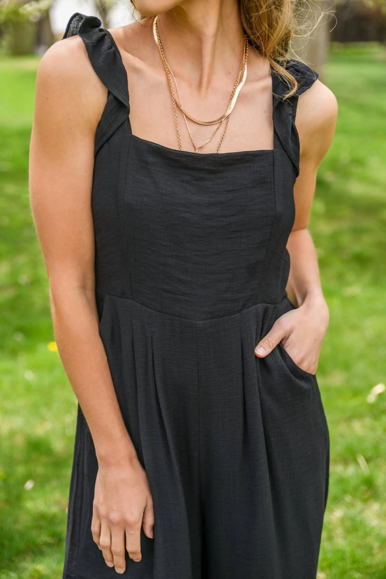 Dropping In Jumpsuit In Black