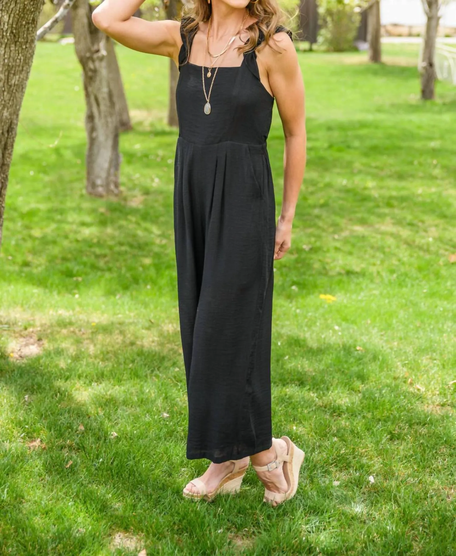 Dropping In Jumpsuit In Black