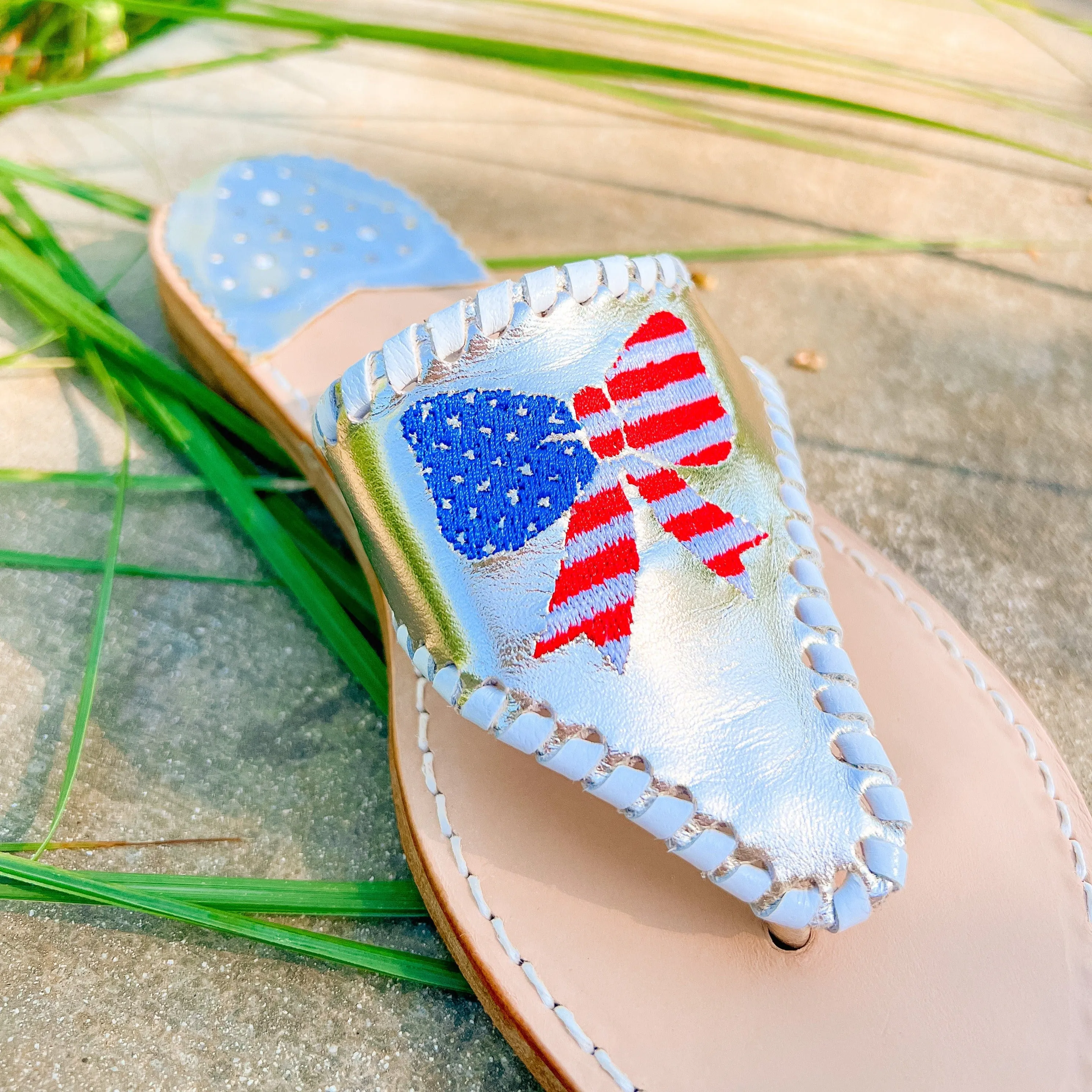 Embroidered Patriotic Bow