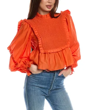 FARM Rio Smocked Blouse