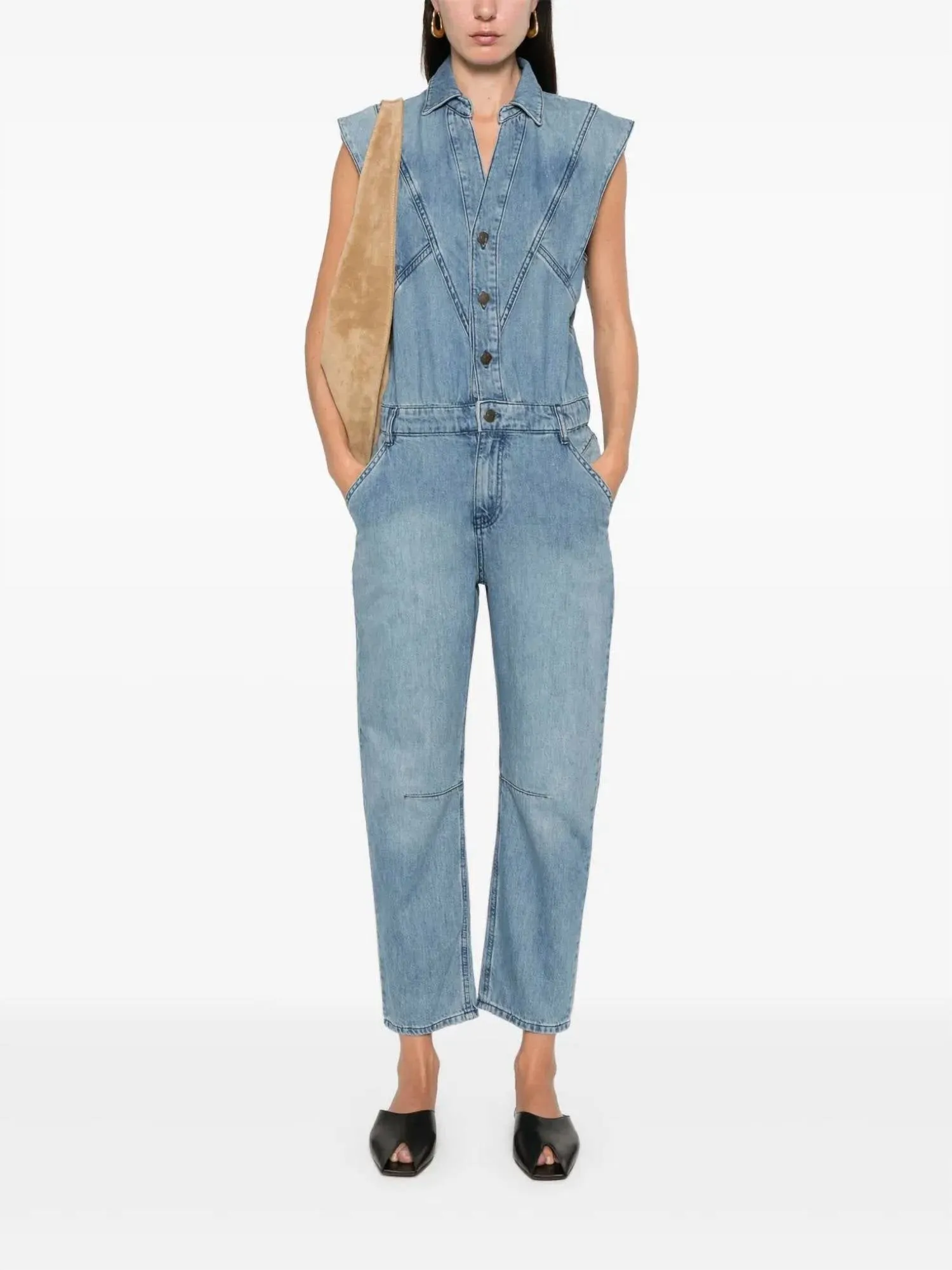Figo Jumpsuit In Light Used Blue