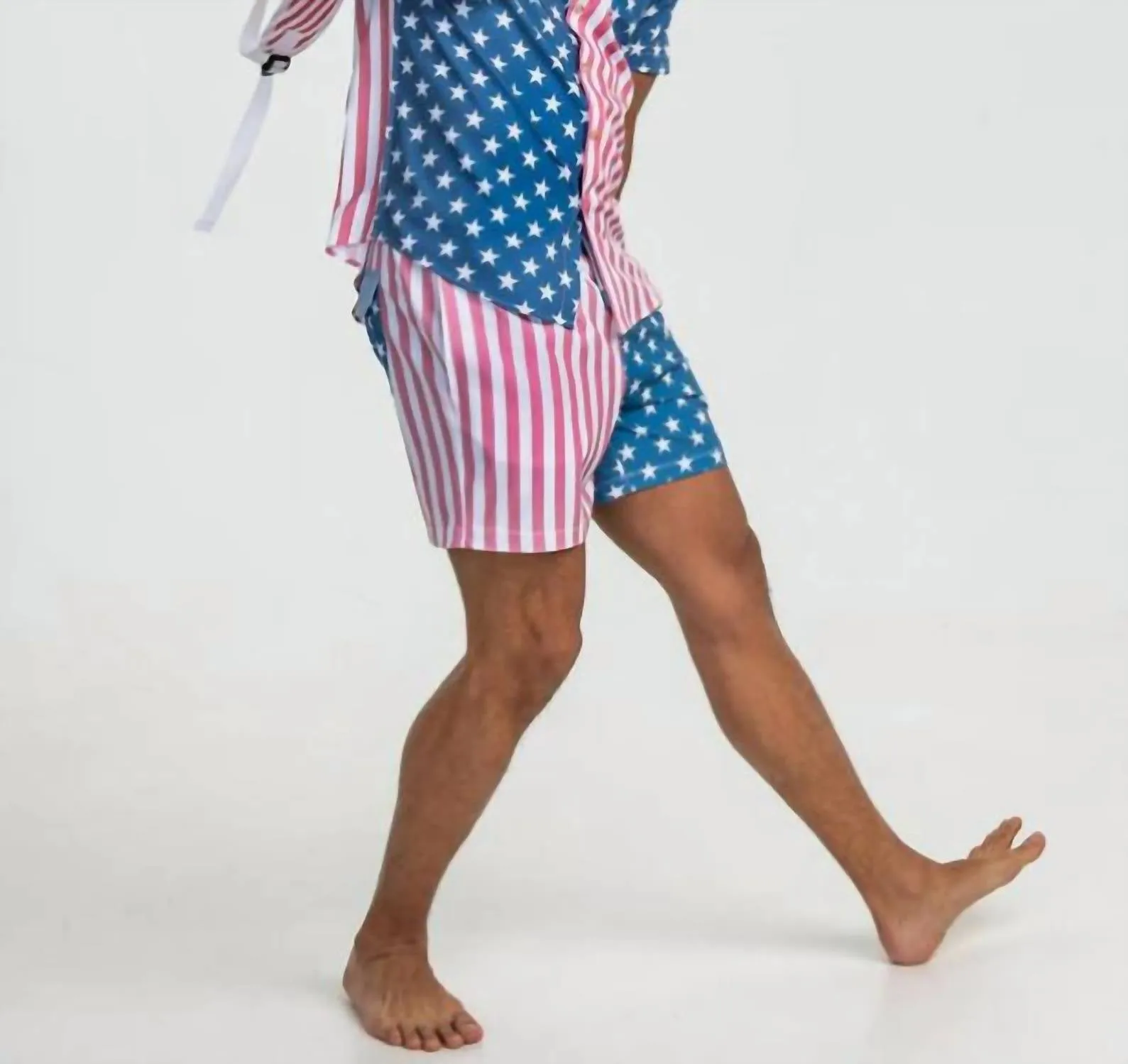 Freedom Rider Swim Short In Blue/red