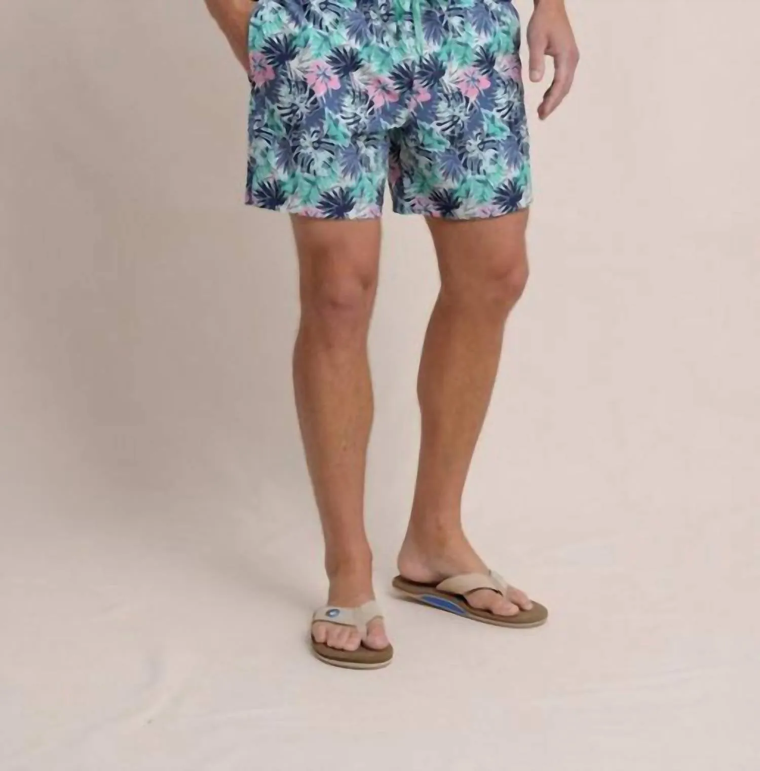 Grand Palms Swim Trunks In Simply Green