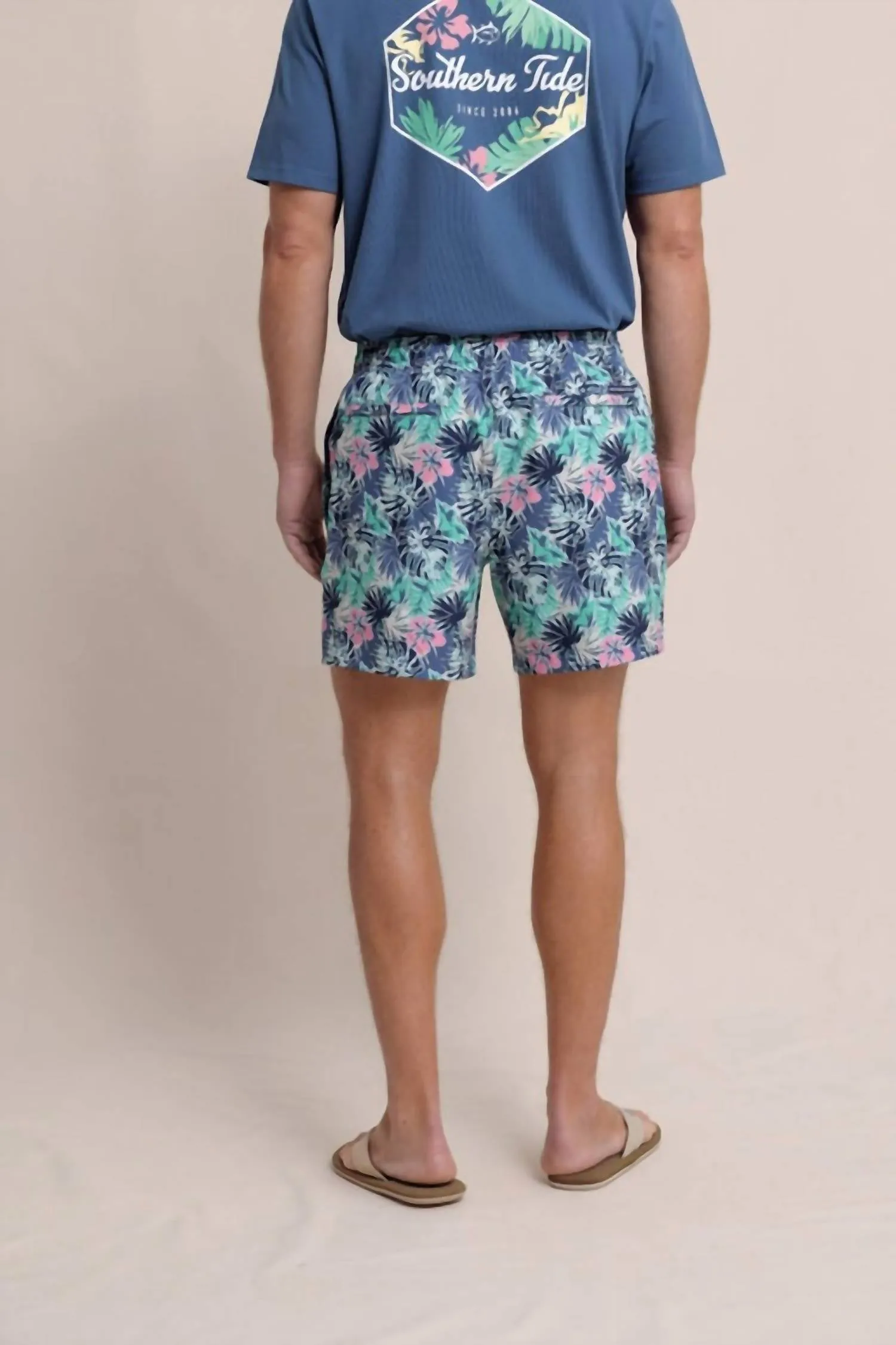 Grand Palms Swim Trunks In Simply Green