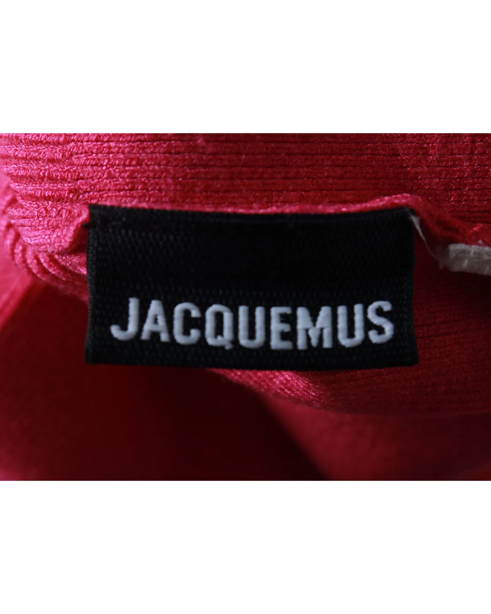 Jacquemus La Maille Torre Ribbed Top in Pink Viscose