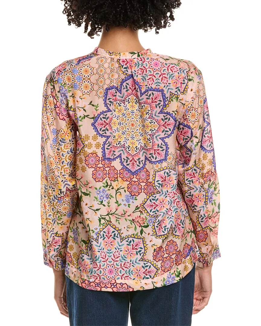 Johnny Was Spring Silk Blouse