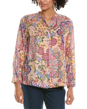 Johnny Was Spring Silk Blouse