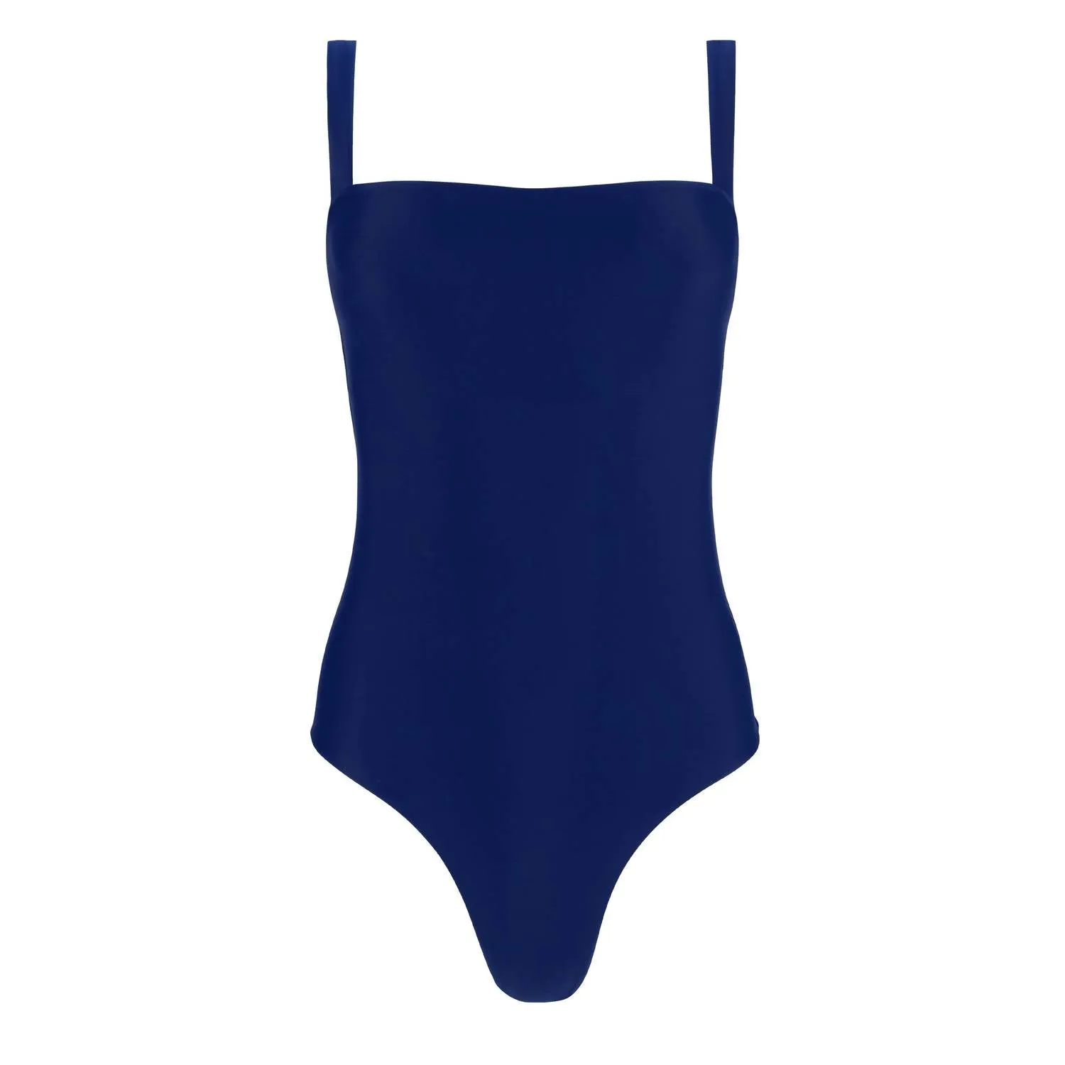 Low Back Simple One Piece In Navy