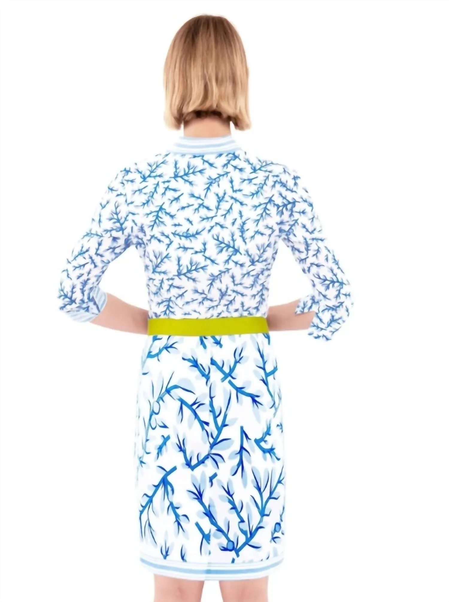 Mandarin Top - Weed Wacker In White/blue