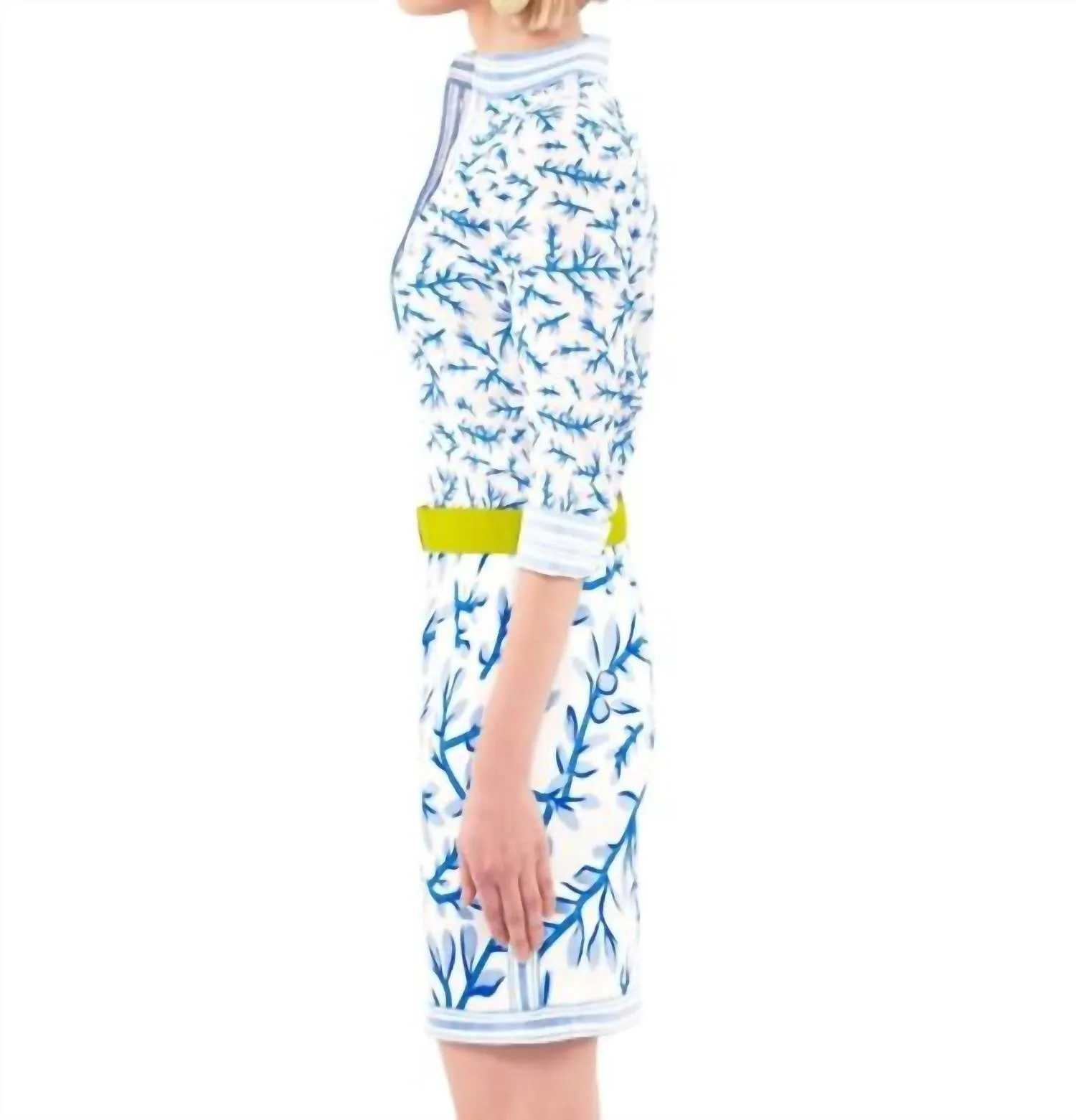 Mandarin Top - Weed Wacker In White/blue