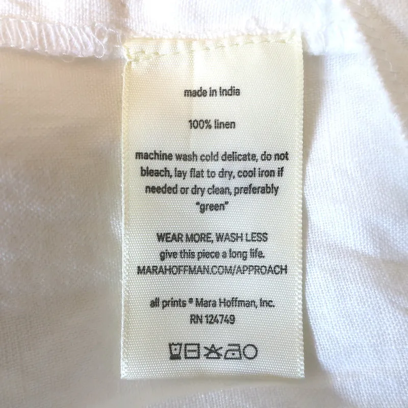 Mara Hoffman Swim Mini Wrap Dress Coletta White Linen Size Extra Small NEW