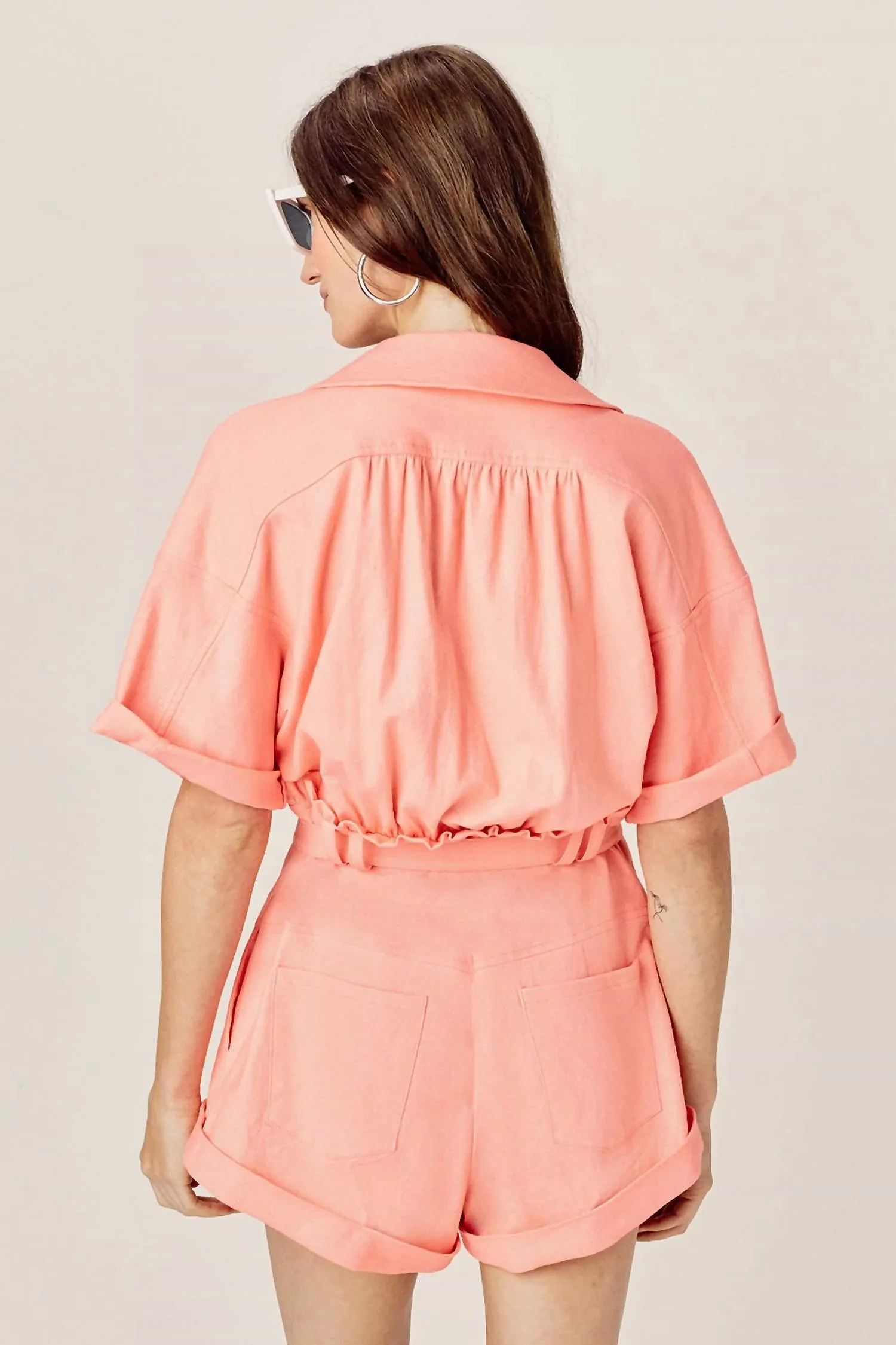 Millie Romper In Mango