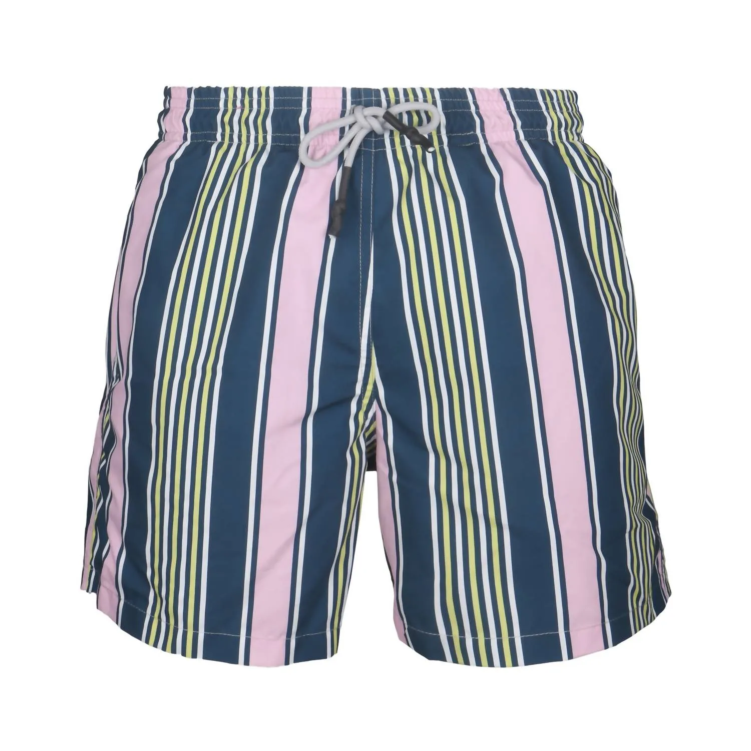 Mixed Swim Trunk In Blue/pink Stripes