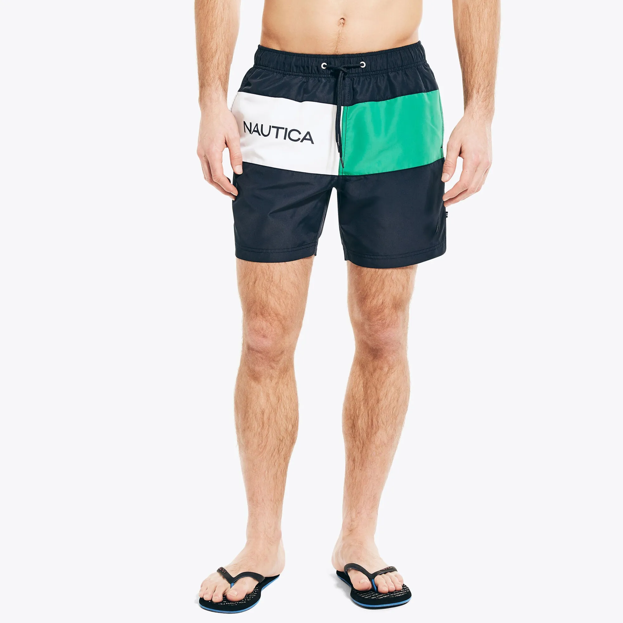 Nautica Mens 6" Heritage Flag Quick-Dry Swim