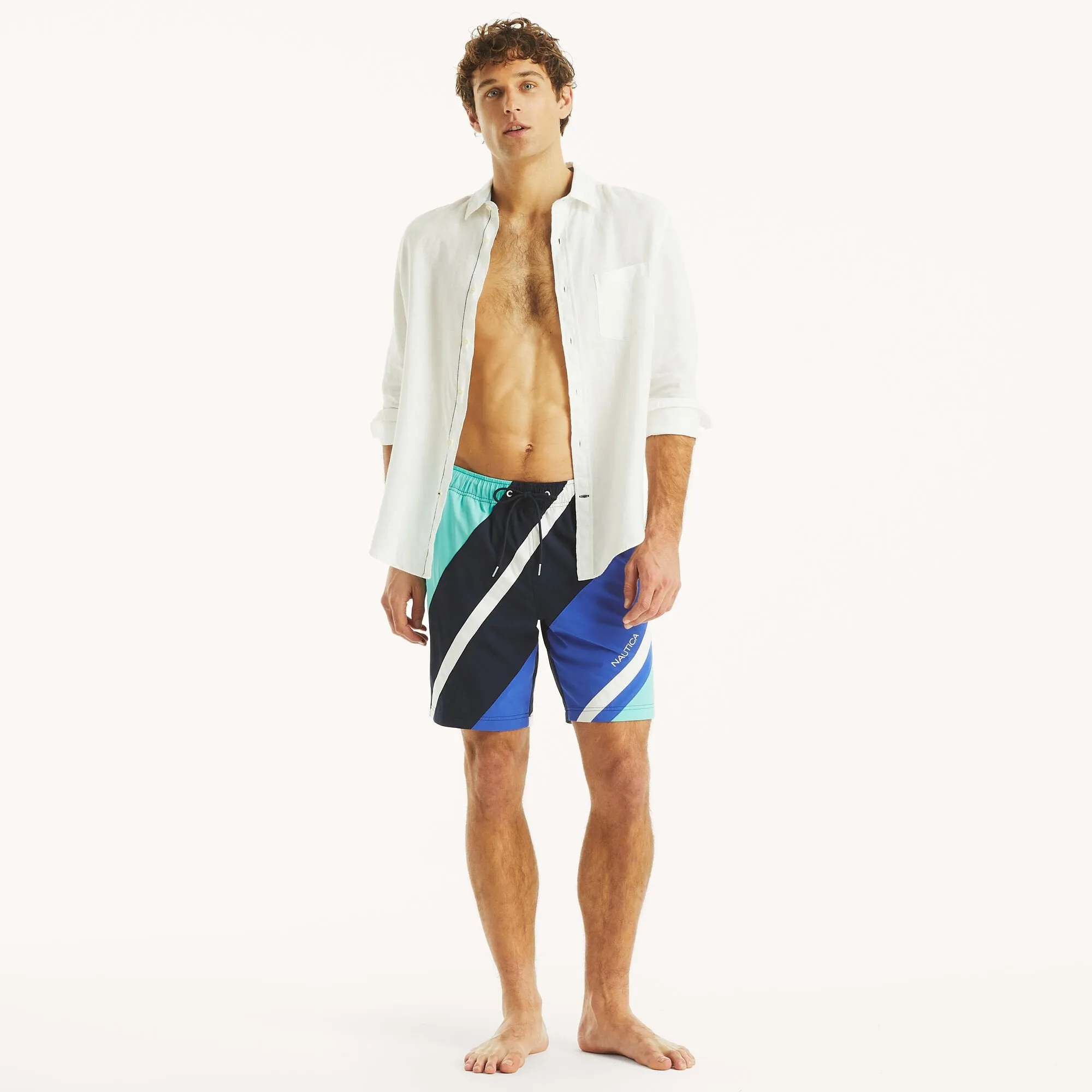 Nautica Mens 8" Quick-Dry Swim
