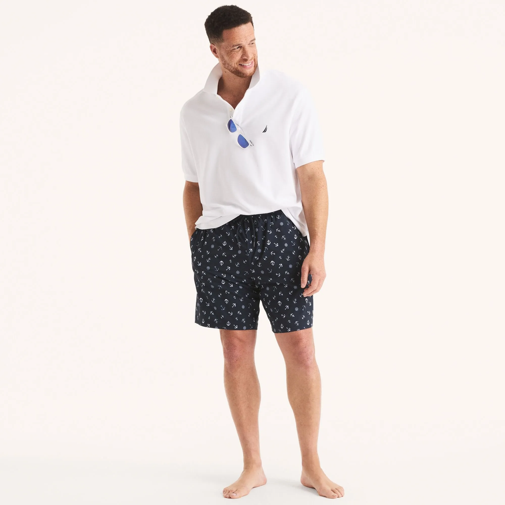 Nautica Mens Big & Tall Printed Quick-Dry Swim
