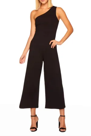 One Shoulder Jumpsuit In Black