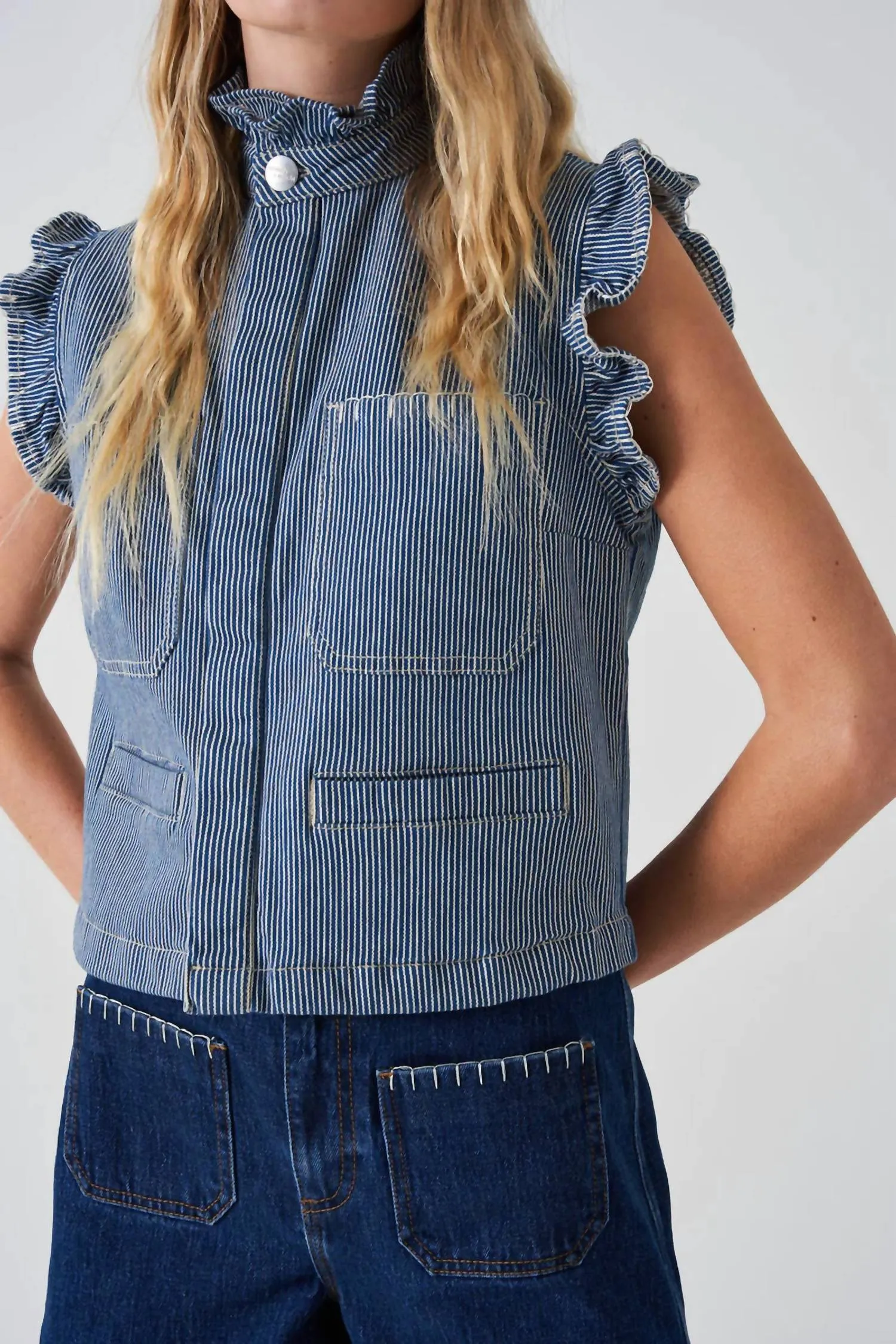 Pablo Vest In Striped