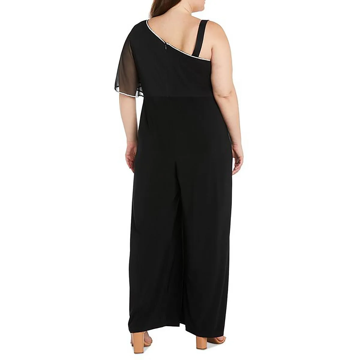 Plus Womens Embellished Polyester Jumpsuit
