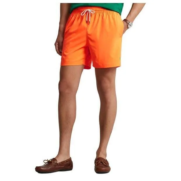 Polo Ralph Lauren Traveler Swim Trunks Men's Orange Polyester Pockets MXX201