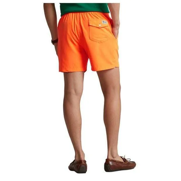 Polo Ralph Lauren Traveler Swim Trunks Men's Orange Polyester Pockets MXX201