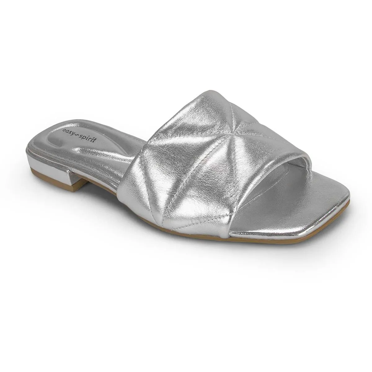 QUINCIE Womens Leather Open Toe Slide Sandals