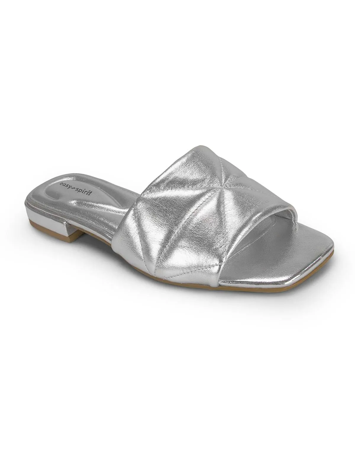 QUINCIE Womens Leather Open Toe Slide Sandals