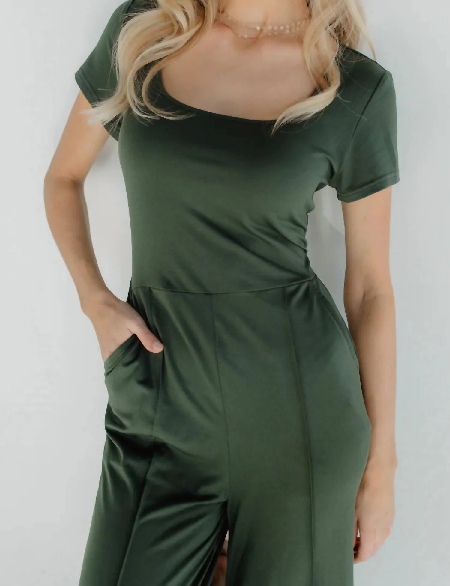 Rae Tailored Jumpsuit In Green