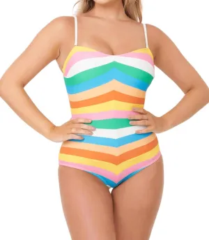 Rainbow Barbara One Piece Swimsuit In Pride Stripes