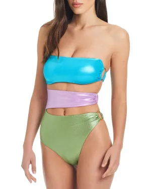 Red Carter Center Stage Bandeau Swimsuit
