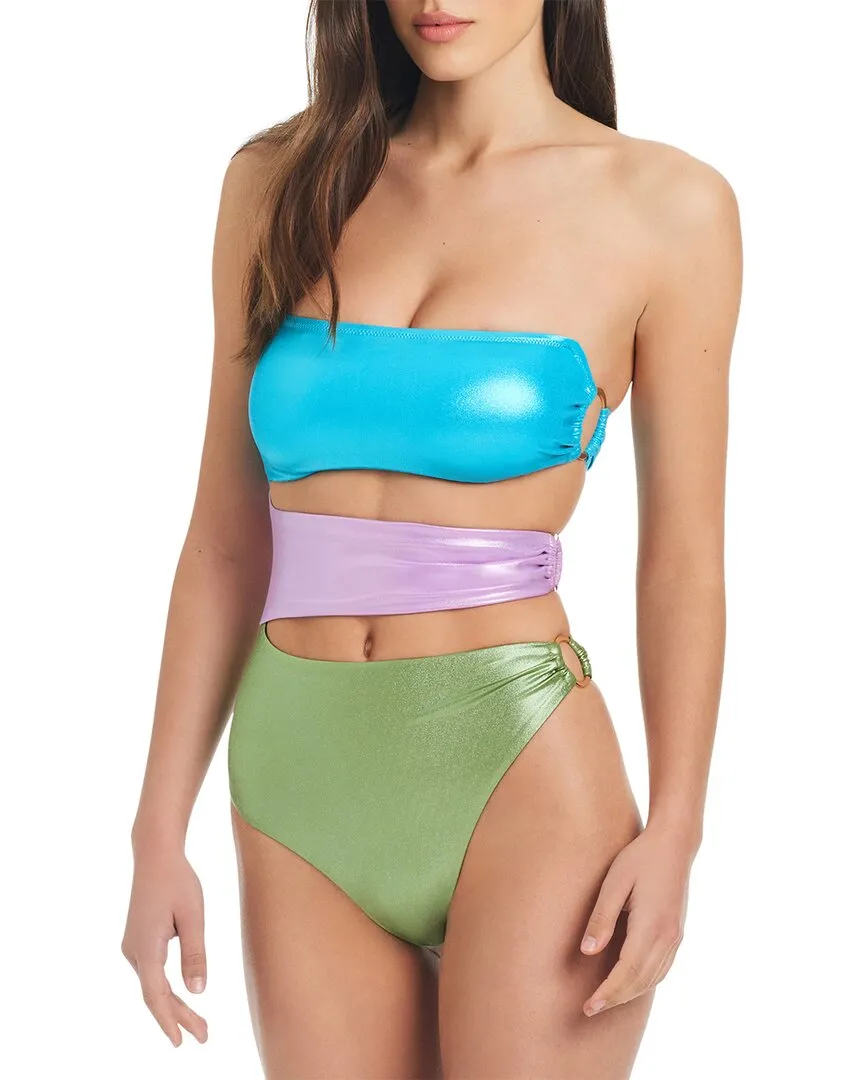 Red Carter Center Stage Bandeau Swimsuit
