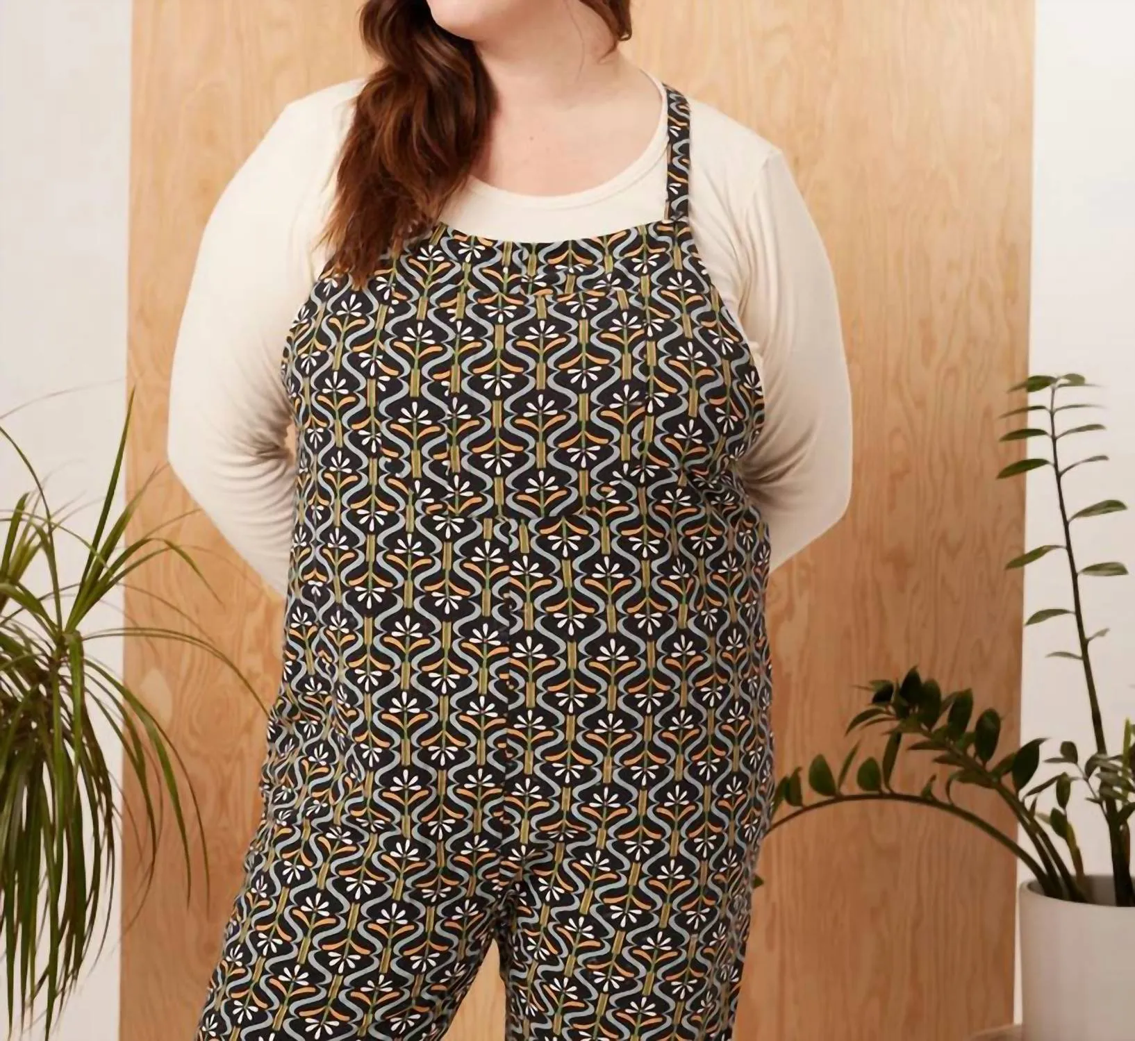 Rhythm Adjustable Overall In Retro Floral