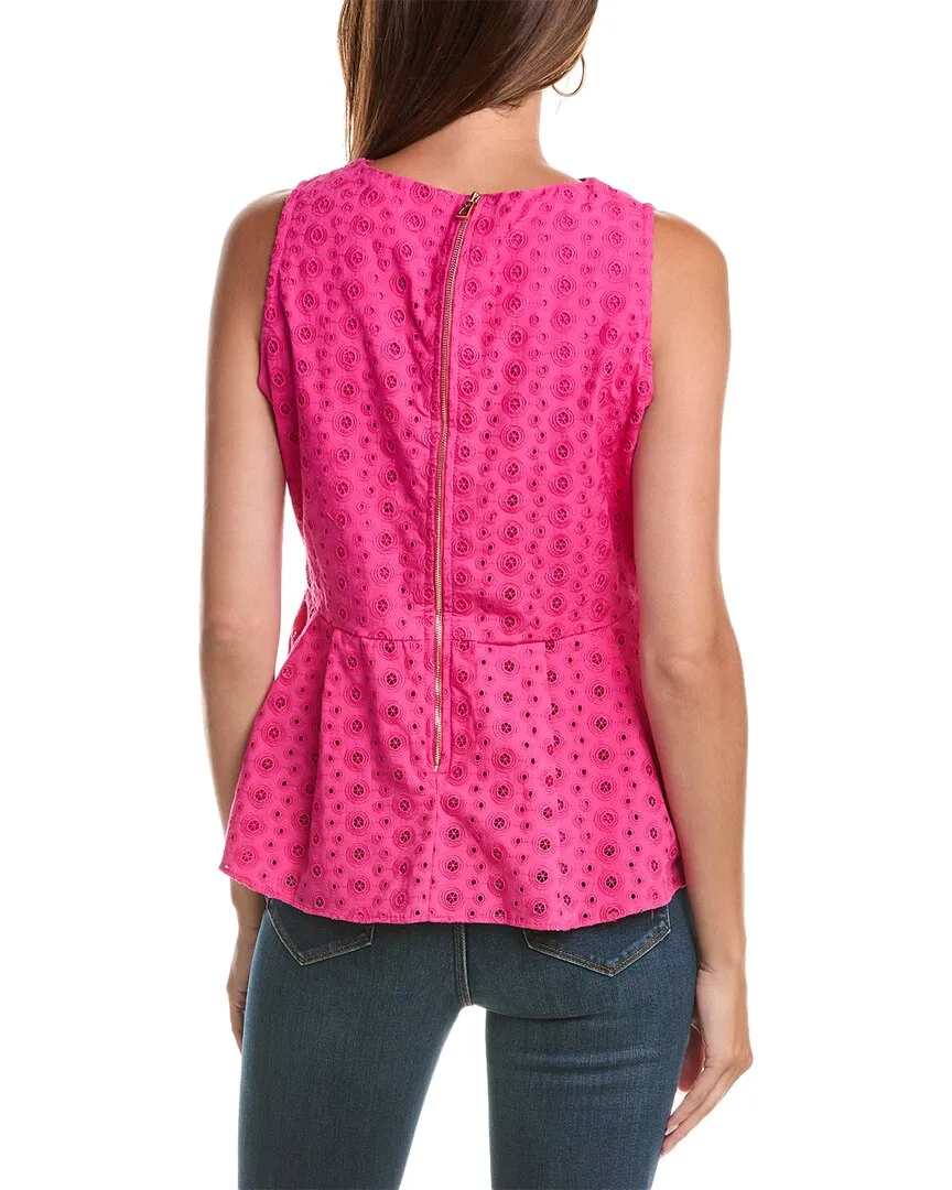 Sail to Sable Sleeveless Zip Back Peplum Top