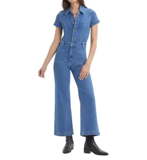 Sailor Jumpsuit Breaker In Mid Vintage Blue