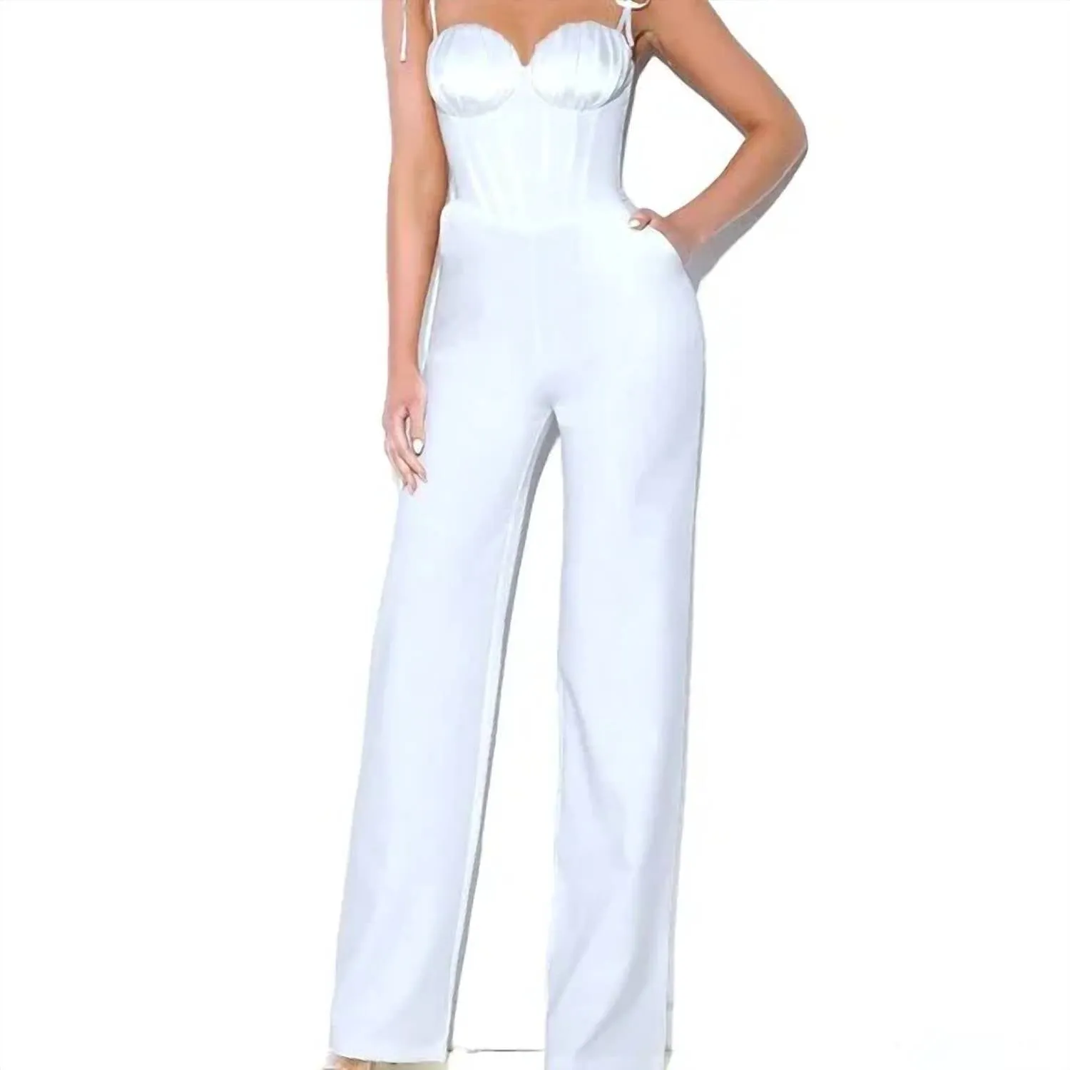 Sarina Jumpsuit In White