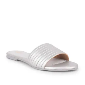 Senorita Casual Silver Slides Women STY-51E By Liberty